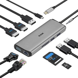 SSK 11 in 1 USB C Docking Station